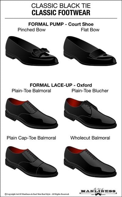 You have two style options for black tie shoes: formal pumps (also called opera pumps or court shoes), or black balmoral oxford dress shoes. Tuxedo Shoes For Men, Black Tie Men, Black Tie Shoes, Black Tie Tuxedo, Wedding Tux, Black Tie Attire, Formal Pumps, Tuxedo Shoes, Tuxedo Accessories