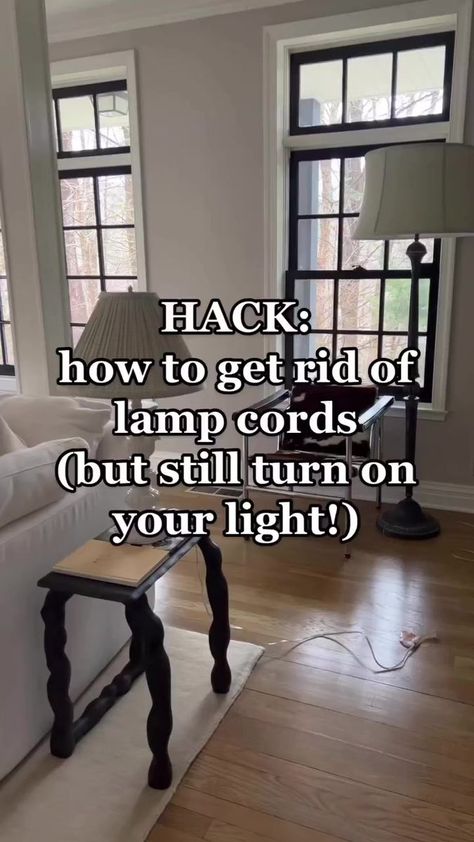 https://amzn.to/3suQxb1 you know that one lamp that you love but hate that the cord crosses your entire room in order to be plugged in? Yeah, U NEED THIS HACK #diy #diyhomedecor #diyprojects #diyproject #home #homedecor #homehack #hack #lamp #lighting #lightingdesign #livingroom #lifechanging #livingroomdecor hack how to design your living room living room how to get rid of cords decor diy home decor decorating life-changing hacks | Lovelivedream End Table To Hide Cords, Lamps Without Cords, Where To Put Lamps In Living Room, How To Plug In Lamps In Middle Of Room, Hiding Lamp Cords Living Rooms, Lamp Placement Living Room, Overreaching Floor Lamp Living Room, Hide Lamp Cords, Living Room Lamp Placement