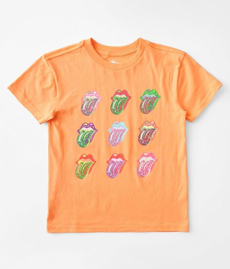 Girls - The Rolling Stones Band T-Shirt - Orange X-Large Tangerine Graphic t-shirt Body length 21 on size medium Matching Mom & Me t-shirt. 100% Cotton. Machine wash cold with like colors. Do not bleach. Tumble dry low. Do not iron decorations.. GIRLS' TOP SIZE CONVERSION CHART Top Sizes XXS XS S M L XL Girls' Sizes 5 6-7 8 10 12 14-16 Chest 25-25 1/2 26-26 1/2 27-27 1/2 28-28 1/2 29-29 1/2 30-30 1/2 *Conversion sizes may vary. Measurements based on size medium. Apparel & Accessories > Clothing Rolling Stones Shirts, Cute Clothes Preppy, Preppy T Shirts, Preppy Shirts, Rolling Stones Shirt, Rolling Stones Band, Preppy Tops, Preppy Shirt, Matching Mom