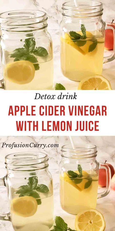 4-ingredient Apple Cider Vinegar and Lemon juice drink is refreshing and delightful. For a holistic health routine, drink it up in the morning. Apple Cider Vinager, Apple Cider Vinegar Drink Recipes, Apple Cider Vinegar Diet, Apple Cider Vinegar Lemon, Apple Cider Vinegar Recipes, Coldsore Remedies Quick, Apple Cider Vinegar Rinse, Vinegar Drinks, Apple Cider Vinegar Detox