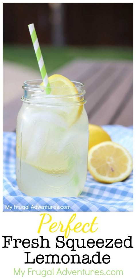 Fresh Squeezed Lemonade Recipe, Easy Lemonade, Good Lemonade Recipe, Easy Lemonade Recipe, Healthy Lemonade, Strawberry Lemonade Recipe, Limoncello Recipe, Lemon Crafts, Homemade Lemonade Recipes