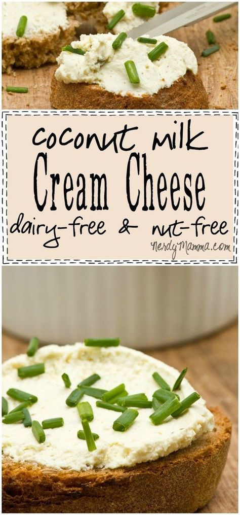 Cheese Vegan, Vegan Cheese Recipes, Nut Free Recipes, Dairy Free Cheese, Milk Cream, Coconut Recipes, Vegetarian Meals, Vegan Cooking, Vegan Foods