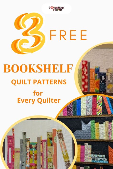 Top 3 Free Bookshelf Quilt Patterns (+11 Bonus Patterns For Sale) Harry Potter Bookshelf Quilt, Free Book Shelf Quilt Pattern, Library Quilt Pattern Free, Free Bookcase Quilt Pattern, Bookcase Quilt Pattern Free, Bookshelf Quilt Pattern Free, Book Quilt Block Free Pattern, Bookshelf Quilt Pattern, Book Quilt Pattern