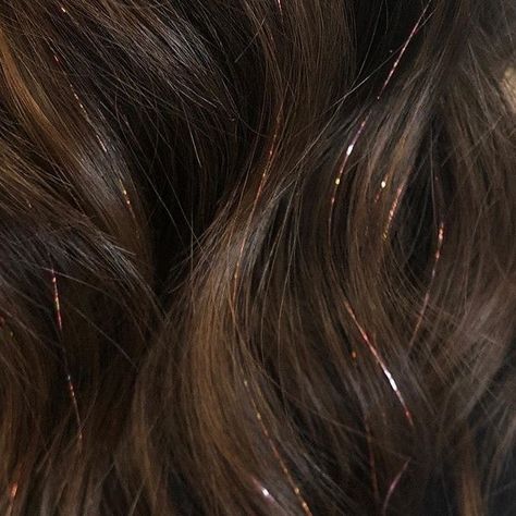 Gold Hair Tinsel Brunette, Caitlin Stasey, Brunette Aesthetic, Princess Sophia, Hair Tinsel, Serena Van, Fairy Hair, A Thought, Glitter Hair