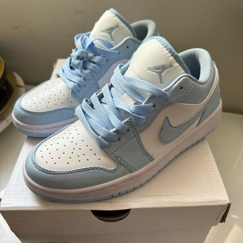 Nike Shoes Wide, Baby Blue Nike Shoes Air Jordans, Nike Air Dunks Low, Sky Blue Nike Shoes, Quince Sneakers Blue, Custom Air Force 1 Women, Nike Shoes Women Sneakers, Light Blue Quince Shoes, Shoes For 6th Grade