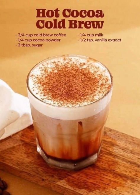 Diy Coffee Drinks, Best Cold Brew Coffee, Homemade Recipe Books, Iced Drinks Recipes, Homemade Cookbook, Easy Coffee Recipes, Drink Recipes Nonalcoholic, Kawaii Cooking, Coffee Menu