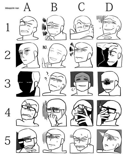 Expression Chart Reference Angry, Evil Grin Drawing Reference, Expression Chart Reference, Scared Expression Drawing, Scared Drawing Reference, Drinking Drawing Reference, Yelling Drawing Reference, Eddie Core, Expression Chart