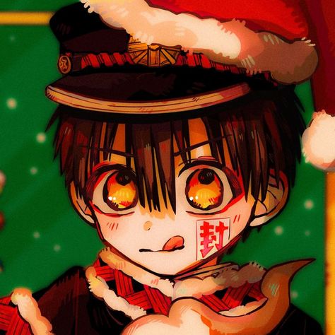 Hanako Pfp, Silly Pfp, Pfp Christmas, Crazy Home, Paint Brush Art, Anime Christmas, Wife Christmas, Christmas Icons, Jibaku Shounen Hanako-kun