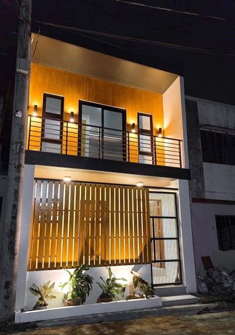 Simple Gate Design For Small House, 2 Storey Small House Design Philippines, Townhouse Design Philippines, Row House Interior Design, Modern Townhouse Exterior, Small Row House Design, Small House Design Philippines, Small House Exteriors, Eksterior Modern