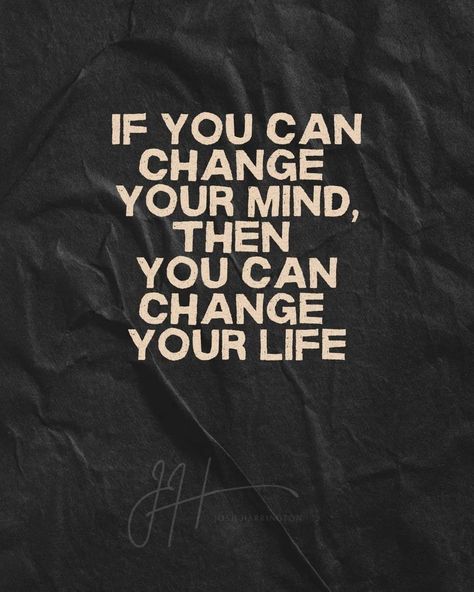 🌟 Transform Your Mind, Transform Your Life! 🌟 "If you can change your mind, then you can change your life." Your mindset is the compass guiding your journey. Break free from old beliefs and patterns that no longer serve you. It's time to chart a new course towards the life you truly desire! ✨ Your thoughts shape your reality. Shift your mindset, and you'll unlock endless possibilities. You’re Allowed To Change Your Mind, Who Been On Your Mind Who Got Your Time, Transform Your Mind, Change Mindset, Mindset Goals, Mindset Shift, The Compass, Really Deep Quotes, Good Quotes For Instagram