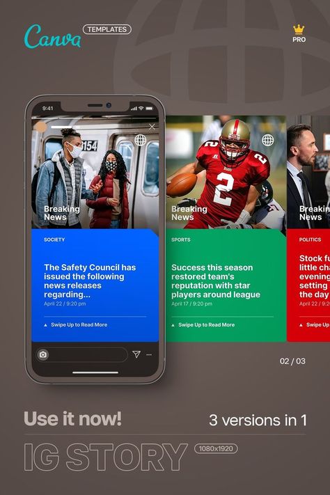 ✍️ Doing content marketing? Do you run a social media newspaper, magazine or blog? To save time and increase your posting frequency, you just need to use ready-made templates! 👌 CANVA PRO's easy-to-edit Instagram templates will handle your needs. 🎨 Change colors, images and texts and get a professional looking post or story in minutes! These templates are available in 2 doctypes: • Instagram post • Instagram story Instagram Story Ads, Canva Template Instagram, Social Media Advertising Design, Creative Graphics, Newspaper Design, Flyer And Poster Design, Poster Design Inspiration, Social Media Design Inspiration, Template Instagram