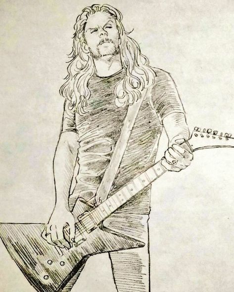 James Metallica, Metal Drawing, Metallica Art, Ancient Greek Sculpture, Heavy Metal Art, Výtvarné Reference, Music Drawings, Seni Origami, Thrash Metal