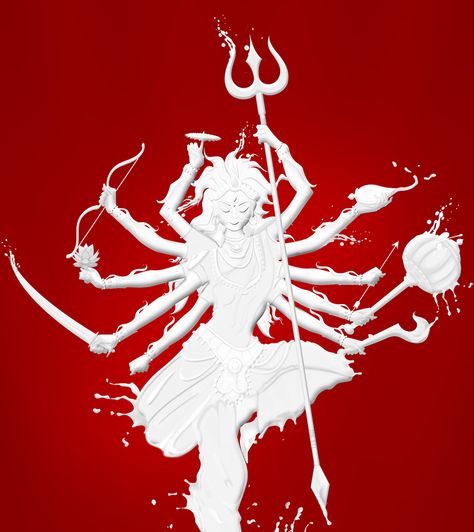 Namaste India durga puja on Behance Durga Puja Art, Durga Puja Creative Ads, Durga Puja Poster, Navratri Ideas, Happy Dasara, Nav Durga, Namaste India, Durga Ma, Durga Pooja