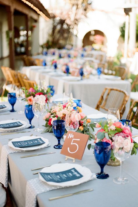 Spanish Chic Wedding, Blue And White Mexican Wedding, Blue Goblets Wedding, Spanish Wedding Decor, Spanish Style Weddings, Spanish Inspired Wedding, Wedding Spanish, Talavera Wedding, Spanish Style Wedding