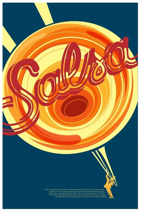 Salsa Night Poster, Salsa Illustration, Salsa Musica, Dance Shirts Ideas, Salsa Club, Vintage Futurism, Latino Dance, Salsa Party, Salsa Classes