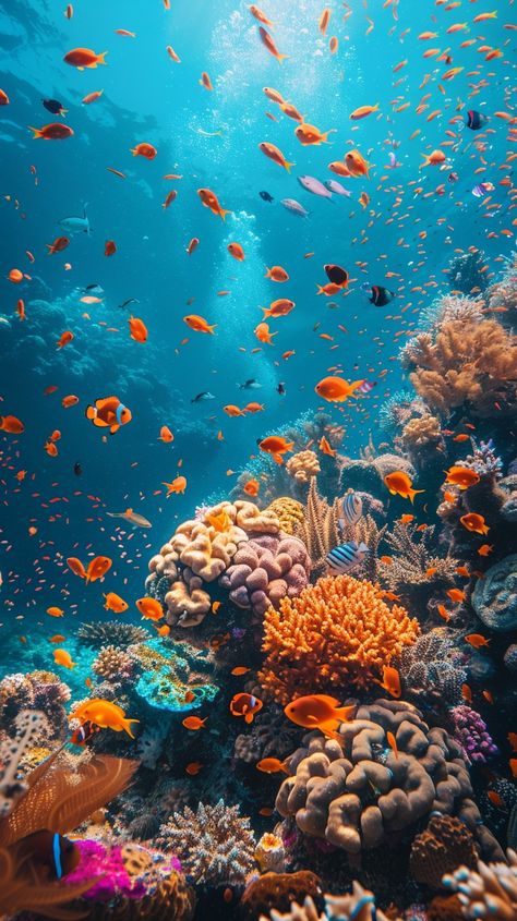 Vibrant Coral Reef: A stunning #seascape of a vibrant coral reef bustling with colorful #sea and #wildlife. #nature #photography #digitalart #creativity ⬇️ Download and 📝 Prompt 👉 https://stockcake.com/i/vibrant-coral-reef_992457_777602 Coral Reefs Photography, Coral Ocean Aesthetic, Coral Aesthetic Ocean, Coral Reef Aesthetic, Ocean Moodboard, Coral Reef Pictures, Octopus Photography, Coral Reef Photography, Coral Underwater