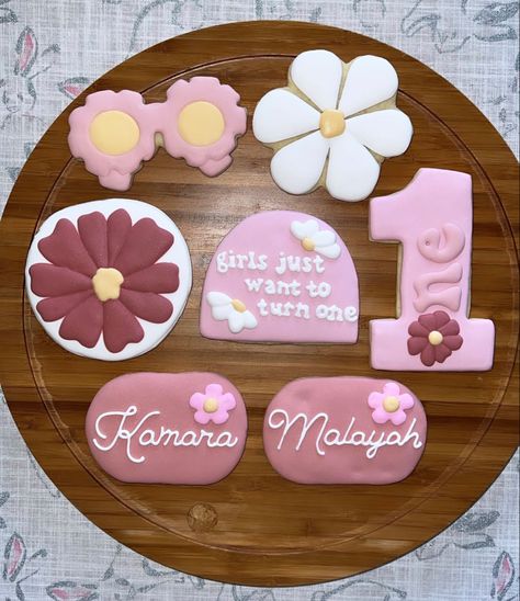 Girls Just Want To Turn One Birthday, First Birthday Twin Themes, 1st Birthday Twin Girl Theme, Twin Girl 1st Birthday Themes, Twin Girls 1st Birthday Party Ideas, First Birthday Twin Girls Theme, One Year Old Twin Birthday Theme, Twin Girl Birthday Party Themes, Twin Girl First Birthday Theme