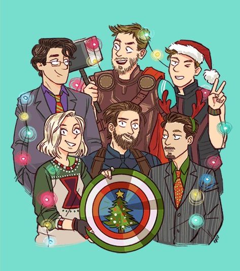 Marvel Christmas Aesthetic, Avengers Christmas Wallpaper, Marvel Christmas Wallpaper, Christmas Marvel, Avengers Christmas, Avengers Family, Marvel Christmas, Marvel Cartoons, Marvel Drawings