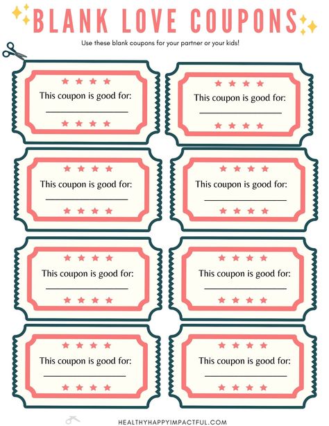 Free blank printable love coupons template Cute Coupon Template, Free Love Coupons For Him, Couple Coupons For Him Free Printable, Diy Coupon Book For Boyfriend Free Printable, Love Coupon Template Printable, Love Cupones For Him, Valentines Coupons For Kids, Tickets For Boyfriend Love Coupons, Homemade Coupons For Husband