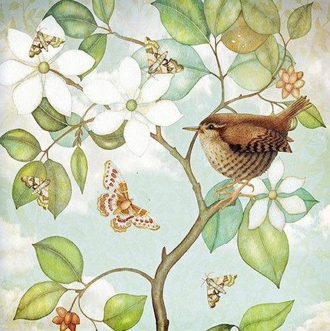 Sparrow Painting, Kate Green, Birds Illustration, Birds Art, Closed For Maintenance, Watercolour Art, Art Cards, To Say Goodbye, Flower Clipart