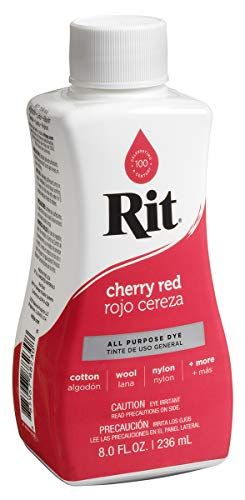 Rit Cherry Red - Rojo Cereza All Purpose Liquid Dye 8.0 fl. oz. / 236 ml Powder Dye, Rit Dye, Shibori Pattern, Bodice Pattern, Food Dye, Garment Fabric, Dip Dyed, Ice Dyeing, Silk Wool