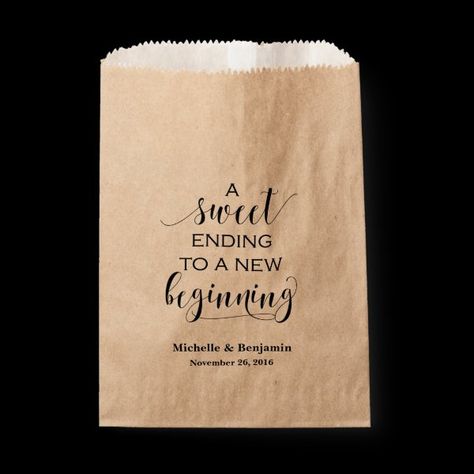 Wedding Favor Bag - Sweet Ending to New Beginning Red Wedding Favors, Burgundy Red Wedding, Easter Wrapping Paper, Blue Wedding Favors, Popcorn Wedding, Coffee Favors, Heart Wedding Favors, Popcorn Party, Love Story Wedding