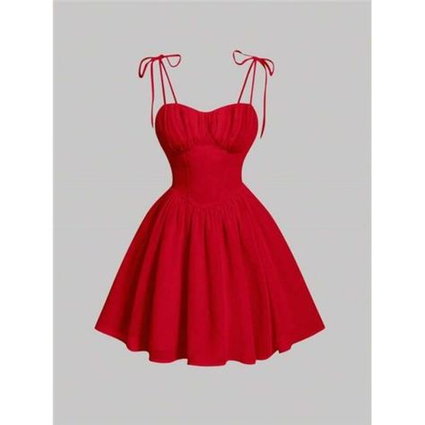 -Item Id 20329071 -Color: Red -Style: Casual -Pattern Type: Plain -Details: Knot, Shirred, Ruched Bust -Neckline: Spaghetti Strap -Sleeve Length: Sleeveless -Type: Cami -Waist Line: High Waist -Hem Shaped: Flared -Length: Short -Fit Type: Regular Fit -Fabric: Non-Stretch -Material: Woven Fabric -Composition: 100% Polyester -Care Instructions: Machine Wash Or Professional Dry Clean -Sheer: No -Lining: 100% Polyester **Open To Offers!!!** **Bundle To Save More** **30% Off Bundles Of 2 Or More Item 6th Grade Formal Dresses, Mini Flared Dress, Red Short Corset Dress, Grad Dresses Grade 8 Red, Valentine Dress For Women Classy Night, Red Grad Dresses Short, 8th Grade Dance Dresses Middle School Winter Formal, Cute Red Prom Dresses, Valentines Day Dance Dresses