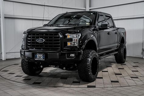 2015 Ford F150 equipped with a Fabtech 6" Lift Kit Ford F50, Black F150, Ford F150 Lifted, Ford Raptor Truck, Raptor Ford, Ford F150 Custom, Ford F150 Fx4, Ford Transit Camper, F150 Raptor