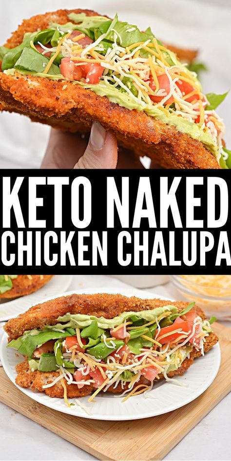 Low Carb Chalupa, Gf Keto Recipes, Keto Chalupa, Keto Game Day Food, Keto Supper Ideas, Chicken Chalupa Recipe, Keto For Men, Keto Chicken Tacos, Paleo Meal Ideas