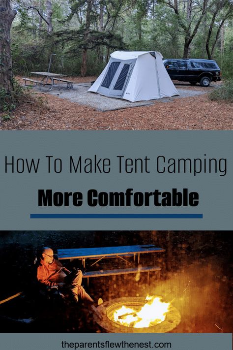 Tent camping can be a great way to connect with nature and have a fun outdoor adventure, but it can also be uncomfortable at times. Check out these 24 tips for making your tent camping experience more comfortable and enjoyable. Family Tent Camping Setup, Simple Tent Camping, How To Live In A Tent Full Time, Tent Camping With Kids, Tent Living, Be Uncomfortable, Summer Fun For Kids, Family Tent Camping, Glamping Site