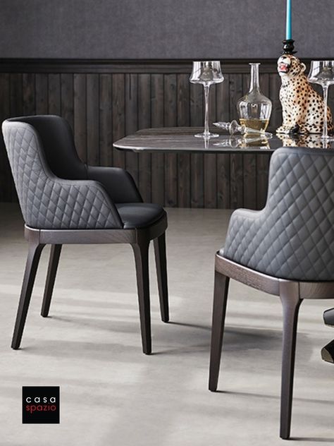 The Magda dining room chair by Italian furniture brand Cattelan is a comfortable and modern dining chair with an oak frame available with or without arms in eco or soft leather. This chic chair is perfect for any modern dining room design. Bring a level of sophistication to your interior design.  Available at Casa Spazio, a modern furniture store in Chicago. www.casaspazio.com #modernfurniture #italianfurniture #diningchair #modernchair #moderndiningroom #diningroom Italian Furniture Brands, Couch Upholstery, Table Marble, Cattelan Italia, Dining Room Chairs Modern, Contemporary Dining Room, Modern Furniture Stores, Stitching Details, Luxury Dining