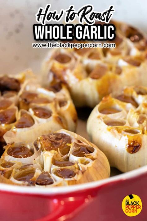 How to Roast Garlic in the Oven - Simple instructions for how to roast garlic in the oven. This roasted caramelised garlic can be used in many other recipes and dishes! How To Roast Garlic, Keto Condiments, Smoked Garlic, Roast Garlic, Sides Dishes, Spend With Pennies, How To Roast, Garlic Recipes, Veggie Dishes