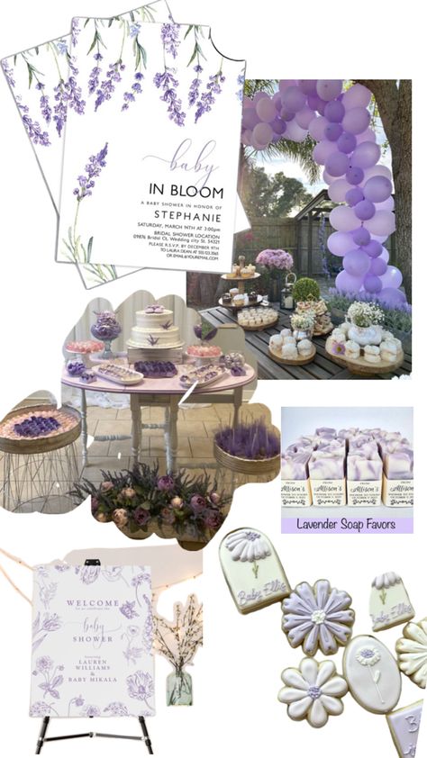 Lavender color lavender plant baby shower theme ideas Sage Green And Lavender Gender Reveal, Purple Theme Baby Shower Ideas, Purple Themed Baby Shower Ideas, Baby Shower Lavender Theme, Lavender Gender Reveal, Lavender Theme Baby Shower Ideas, Purple And Green Baby Shower Ideas, Violet Baby Shower Ideas, Purple Theme Baby Shower