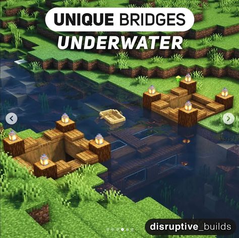 Dock Design Minecraft, Minecraft House In Cliff, Underwater Bridge Minecraft, Minecraft Nether Bridge, Minecraft River Bridge, Minecraft Bathhouse, Minecraft Zoo Layout, Minecraft Zoo Exhibits, Minecraft Cliff Base