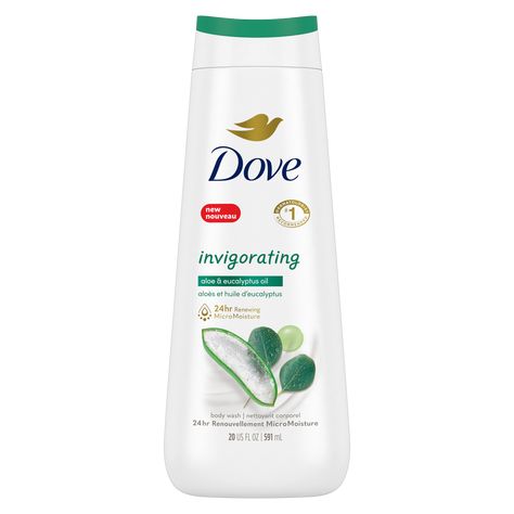 Invigorating Aloe & Eucalyptus Oil Body Wash | Dove Eucalyptus Body Wash, Liquid Body Wash, Dove Body Wash, Neutrogena Makeup, Oil Body Wash, Gentle Skin Cleanser, Body Washes, Body Cleanse, Eucalyptus Oil