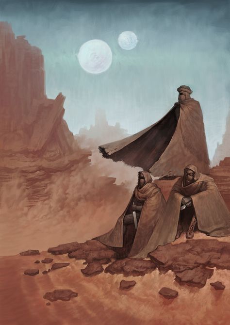 ArtStation - DUNE, Maxim Schastny One Woman Man, Man Water, Dune Series, Dune Book, Sience Fiction, Sunset Winter, Dune Frank Herbert, Dune Art, Retro Sci Fi