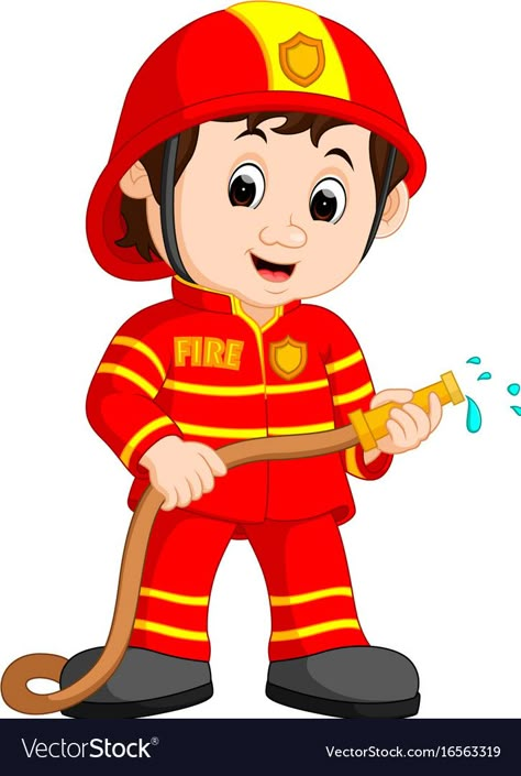 Fireman Cartoon, Community Helpers Pictures, Firefighter Images, Firefighter Clipart, Community Helpers Preschool Activities, Community Helpers Worksheets, Kraftangan Prasekolah, Community Helpers Theme, Community Workers