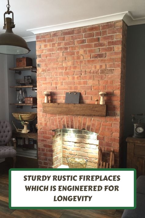 Coloured Brick Fireplace, Small Garden Victorian Terrace, Exposed Brick Fireplace Kitchen, Fireplace Ideas Red Brick, Small Brick Fireplace Ideas, Exposed Fireplace Living Room, Living Room Brick Wall Fireplace, Living Room Designs Exposed Brick, Exposed Brick Wall Fireplace