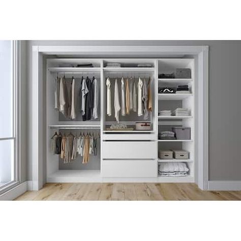 Wood Closet Organizers, Reach In Closet, Armoire Dressing, Closet Renovation, Closet Organizing Systems, Closet Layout, Closet Remodel, Furniture Beds, Shoe Racks