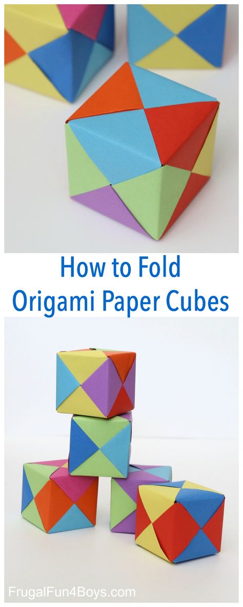 Origami Kutu, Origami Stella, Dragon Origami, Ninja Stars, Easy Origami For Kids, Origami Cube, Vika Papper, Paper Cube, Simple Origami