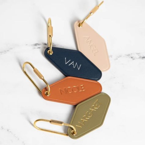 Embossed Diamond Leather Keychain name Modern Luxury Key Chain FOB, Travel Luggage Bag Tag, Vintage Style Hotel Motel Office Keys Ring - Etsy Diamond Keychain, Matcha Cream, Blind Embossing, Custom Cufflinks, Planner Business, Leather Colors, Hanger Design, Keychain Fob, Gold Key