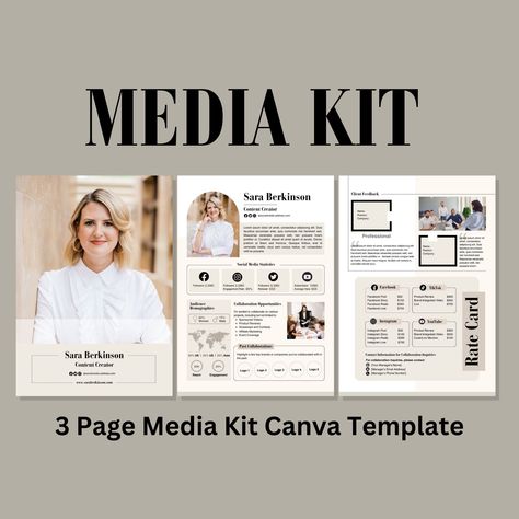 #Content_Creator_Media_Kit #Media_Kit_Examples #Rate_Card #Canva_Template_Instagram Content Creator Media Kit, Media Kit Examples, Media Kit Design, Free Social Media Templates, Rate Card, Canva Template Instagram, Template Blogger, Realtor Social Media, Media Kit Template