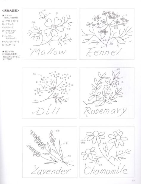 Gallery.ru / Фото #53 - Onoe Megumi embroidery - simplehard Herb Embroidery, Projek Menjahit, Crewel Embroidery Kits, Pola Sulam, Embroidery Transfers, Embroidery Patterns Vintage, Embroidery Flowers Pattern, 자수 디자인, Embroidery Patterns Free