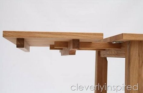 table extension @cleverlyinspired Table Leg Extenders, Oak Table And Chairs, Cheap Dining Tables, Draw Leaf Table, Farm Style Table, Dining Tables And Chairs, Diy Dining Table, Backyard Furniture, Table Extension