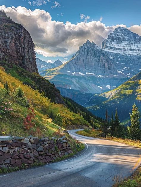 Going To The Sun Road, Glacier National Park Montana, Big Sky Country, Scenery Pictures, Landscape Background, Beautiful Sites, Natural Park, Us National Parks, Glacier National