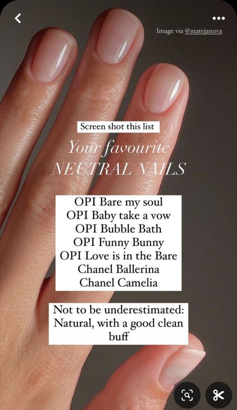 ￼ Clean And Natural Nails, Natural Nails Regular Polish, Fresh Clean Nails, Sheer Opi Gel Colors, Natural Opi Colors, Manicurist Active Glow, Opi Bare My Soul Dip, Funny Bunny And Bare My Soul Opi, Natural Nail Mani