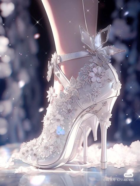 Holographic Dress, Princess Heels, Magic Shoes, Glamour Hair, Fairy Shoes, Heels Aesthetic, Cute Shoes Heels, Wedding Shoes Heels, Crystal Shoes