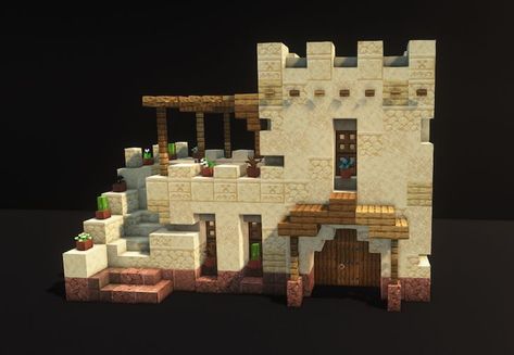 Minecraft Red Sand Builds, Minecraft Desert Blacksmith, Minecraft Desert Banner, Sand Biome House Minecraft, Sandstone Houses Minecraft, Palisade Minecraft, Sand Minecraft Builds, Minecraft Amphitheater, Minecraft Desert Interior