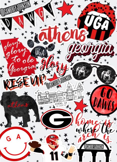 Cute Uga Wallpaper, Uga Football Aesthetic, Uga Aesthetic Wallpaper, University Of Georgia Wallpaper, University Of Georgia Art, Georgia Wallpaper Iphone, Ga Bulldogs Wallpaper, Uga College Aesthetic, Cute Georgia Bulldogs Wallpaper