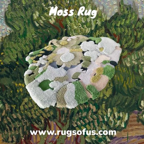 Moss rugs are unique, hand-tufted rugs made from various different materials.🧶 They are designed to show natural texture of moss, creating a lifelike appearance.☀️ The pile length varies across the design to enhance the 3D effect, making the rug appear as if it’s a living, breathing part of the environment.🌱 This adjustable design is perfect for those looking to bring a piece of nature into their home.🌿 For detailed info and possible material info you can reach. * * * * * * * * #... Rug That Looks Like Moss, Moss Carpet With Mushrooms, Moss Tufted Rug, Punch Needle Moss Rug, Embroidered Moss, Moss Rug, Tufted Rugs, 3d Effect, The Environment